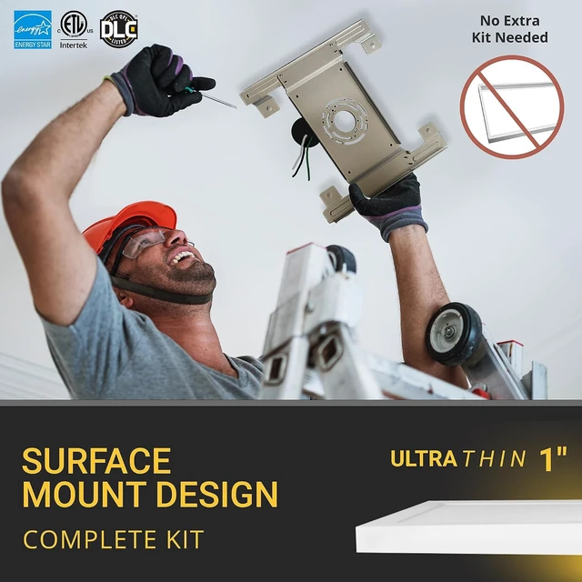 Alt view image 4 of 7 - NUWATT 1x1 LED Light Panel Surface Mount Dimmable, 5CCT 2700K-5000K, CRI90