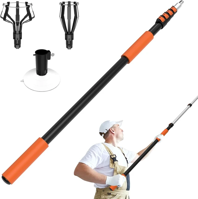 Main image of SISUPASSIE Light Bulb Changer for High Ceilings 26FT Reach, Light Bulb Changer 5-20FT with Basket and Suction Cup for Recessed Lights High Ceiling
