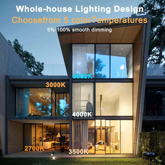 Alt view image 6 of 7 - LTpro LED Recessed Shower Light, Waterproof 3 Inch Recessed Lighting Gimbal LED, Adjustable Eyeball Downlight, 5CCT 2700K-6000K Dimmable, IC Rated with J-Box, 10W, 6 Pack