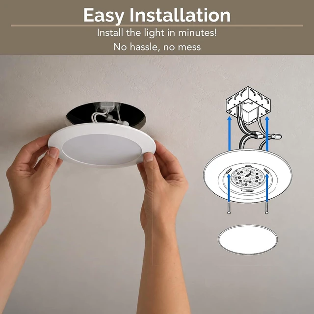 Alt view image 6 of 7 - Vivio Lighting 7.5 Inch White LED Disc Light - 2 Pack Dimmable Flush Mount Ceiling Light Fixture | 3CCT 3000K/4000K/5000K Selectable | ETL & UL Certified | for Kitchen, Closet, Bathroom, Patio