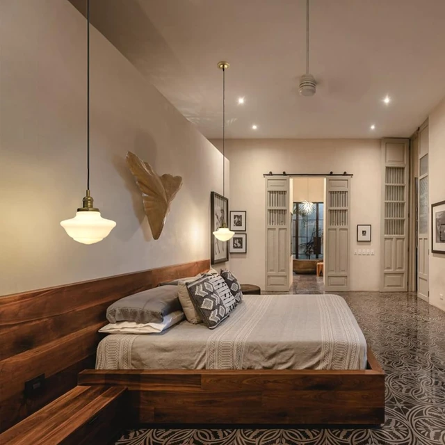 Alt view image 3 of 7 - Pathson Modern Pendant Light with Milk White Glass
