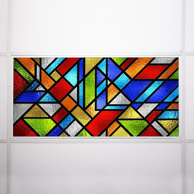 Alt view image 6 of 6 - OCTO LIGHTS Stained Glass Fluorescent Light Covers for Ceiling Lights, 2x4