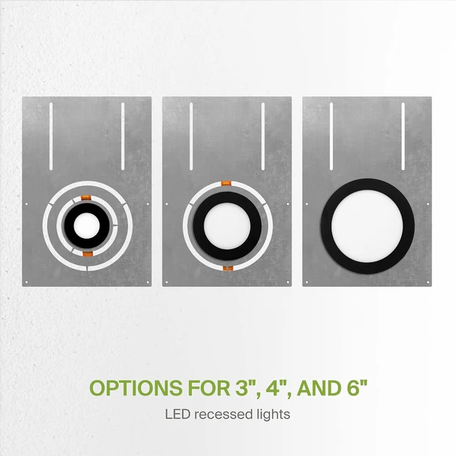 Alt view image 7 of 7 - ASD 24 Pack New Construction Mounting Plate, 3/4/6 Inch Wafer Light Bracket
