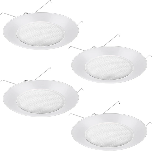 Main image of Glooglitter 4 Pcs 6 Inch Shower Trim Recessed Light Covers with Lens