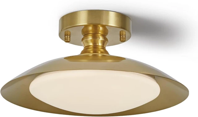 Main image of Dimmable Brass Ceiling Light Flush Mount Modern LED Lighting Fixture, 5CCT 3000 K- 6000 K Ceiling Lamp for Bedroom Hallway Living Room Kitchen