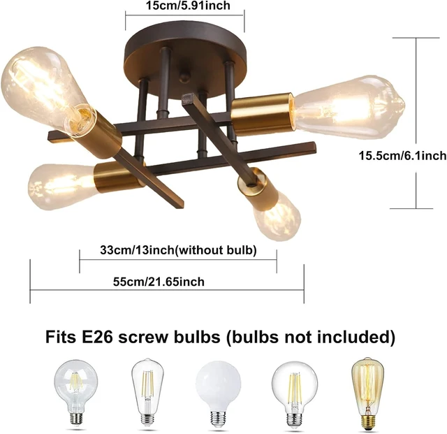 Alt view image 2 of 7 - Modern Ceiling Light Fixture, Sputnik Chandelier, Mid Century Vintage Industrial Pendant Lighting for Living Room Bedroom Kitchen Dining Room Farmhouse
