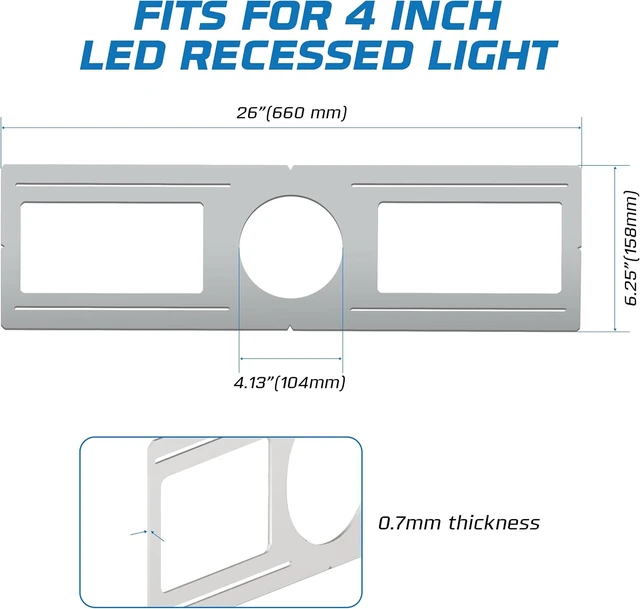 Alt view image 4 of 7 - OHLECTRIC 24 Pack 4 Inch LED Downlight Rough in Mounting Plates