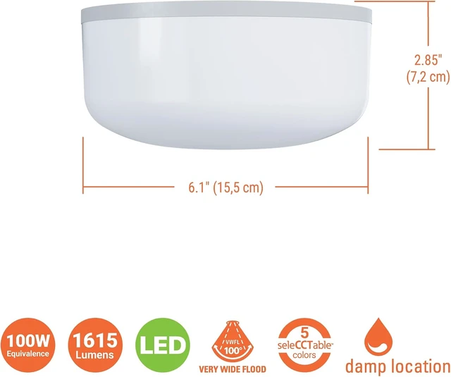 Alt view image 2 of 7 - HALO Spin Light 6 in Flush Mount LED Screw-in Ceiling Light Fixture