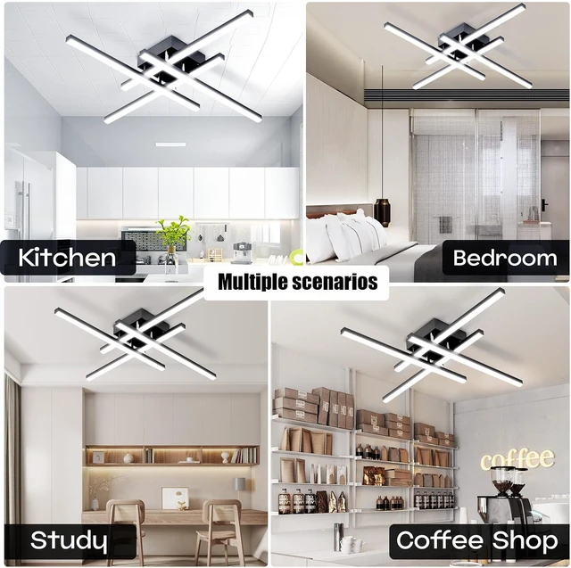 Alt view image 6 of 6 - Modern LED Ceiling Light Fixture, 27.5Inch Flush Mount Ceiling Light