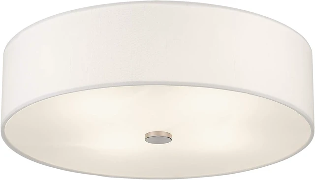 Alt view image 5 of 7 - Livex Lighting 51055-91 4-Light Semi Flush Ceiling Light, Brushed Nickel
