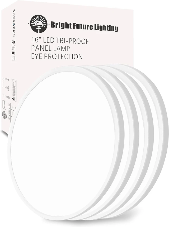 Main image of 4Pack 16 Inch Led Flush Mount Ceiling Light,32W,3480LM,3000K/4000K/6000K 3CCT Selectable,White Ultra-Slim Ceiling Lighting Fixture,Round Low Profile Flat Panel Light for Bedroom,Kitchen,Hallway,Office