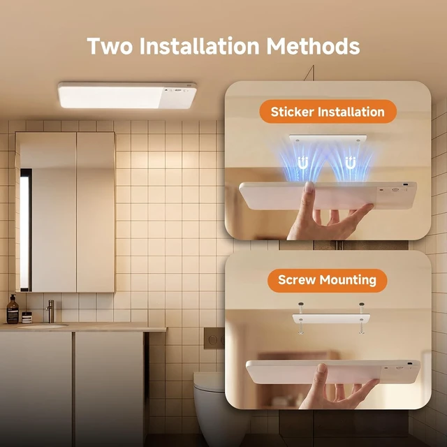 Alt view image 6 of 7 - NARUNDREN 12000mAh Rechargeable LED Motion Sensor Ceiling Light for Closet