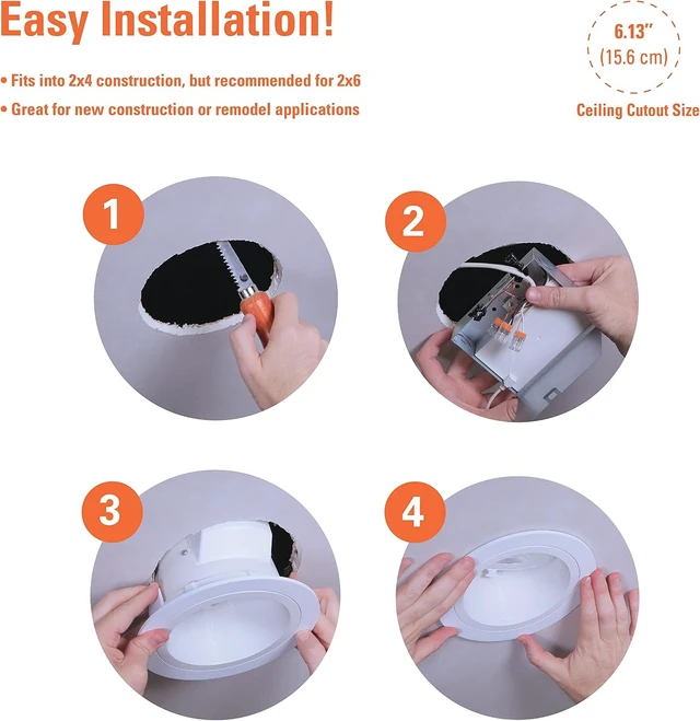 Alt view image 7 of 7 - HALO RLS 6 inch Slope Canless LED Recessed Lighting 5CCT 1600lm