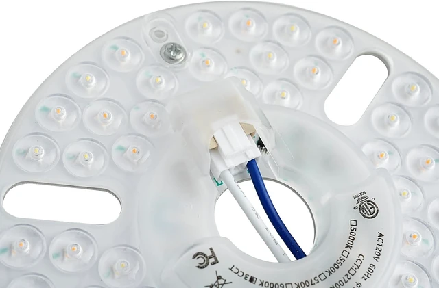 Alt view image 4 of 7 - 5.12'' LED Ceiling Fan Light Retrofit Kit, Ceiling Light Replacement Panel PCB, 22W 3CCT 3000K 4500K 6000K 2640LM 120V CRI80 ETL Dimmable (22)