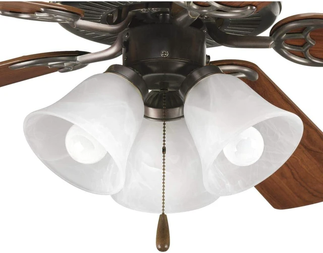 Main image of Progress Lighting AirPro 3-Light Ceiling Fan Light Kit, Antique Bronze