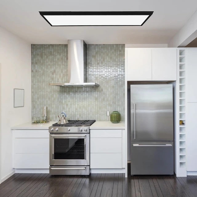 Alt view image 2 of 7 - Ultralux Deco 1x4 Surface Mount LED Panel Dimmable 5CCT Matte Black 1Pk