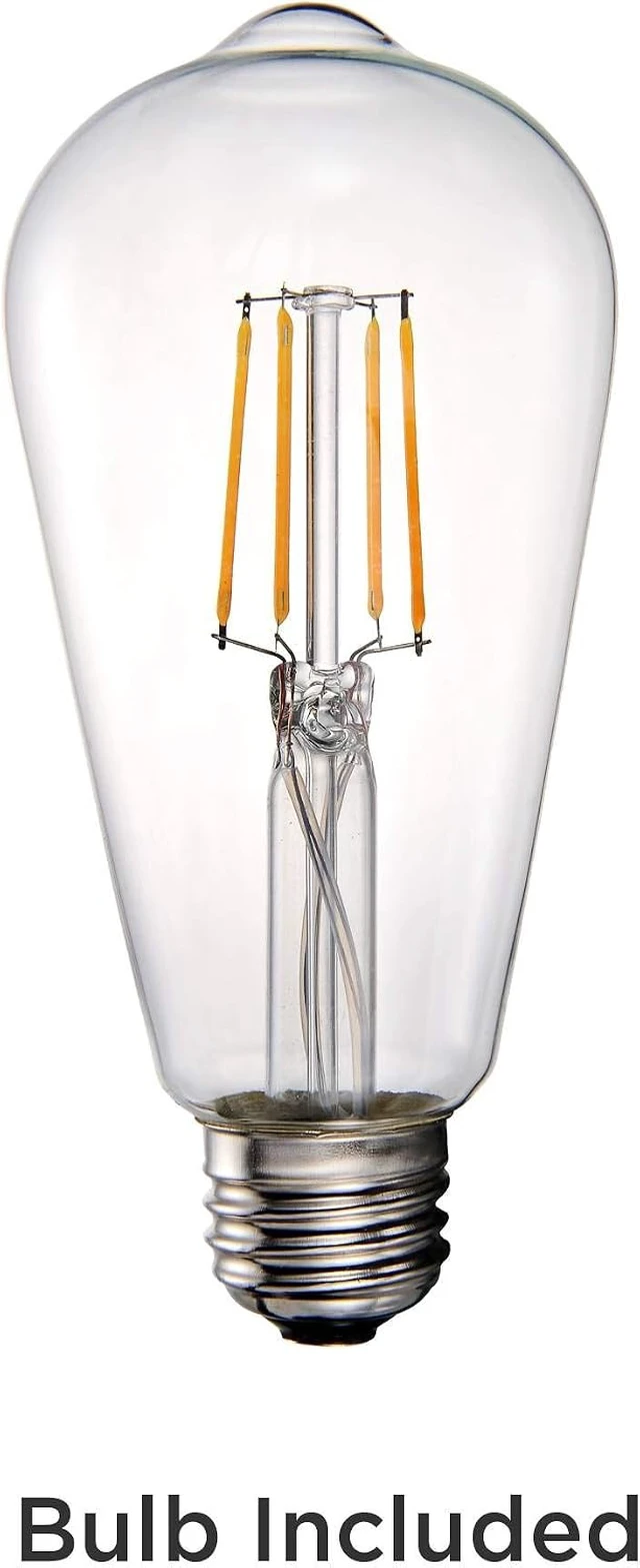 Alt view image 7 of 7 - Charleston 13 1/2" Wide Brushed Nickel LED Ceiling Light Fixture