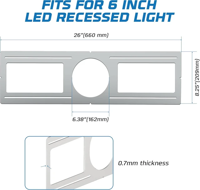 Alt view image 4 of 7 - OHLECTRIC 24 Pack 6 Inch LED Downlight Rough in Mounting Plates