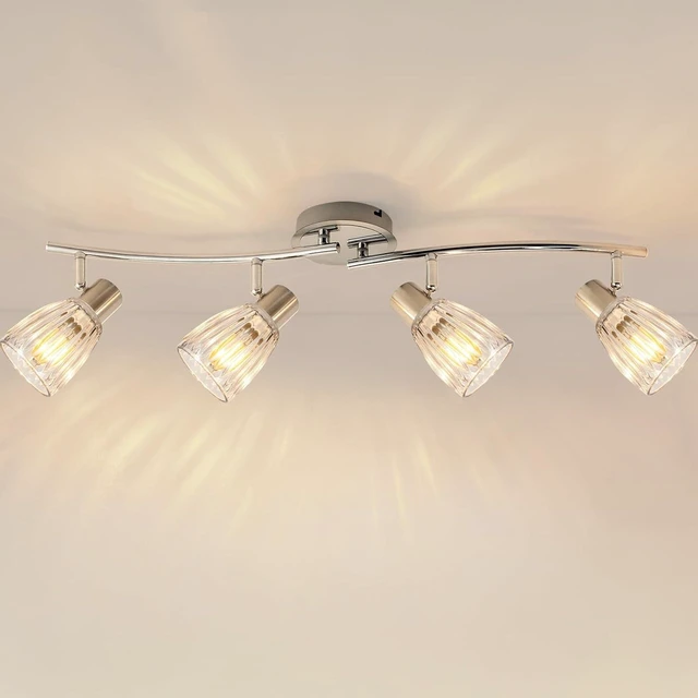 Main image of HiBay 4-Light Track Lighting Modern, Adjustable Ceiling Light Fixture