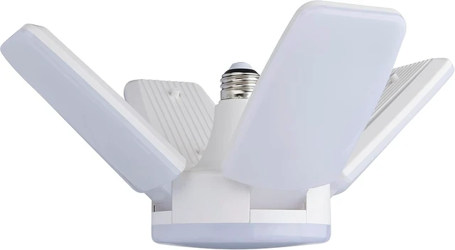 Alt view image 3 of 6 - Satco S13146 Adjustable Multi-Beam LED Utility and Garage Ceiling Light, White, 5000K, 1 Count (Pack of 1)