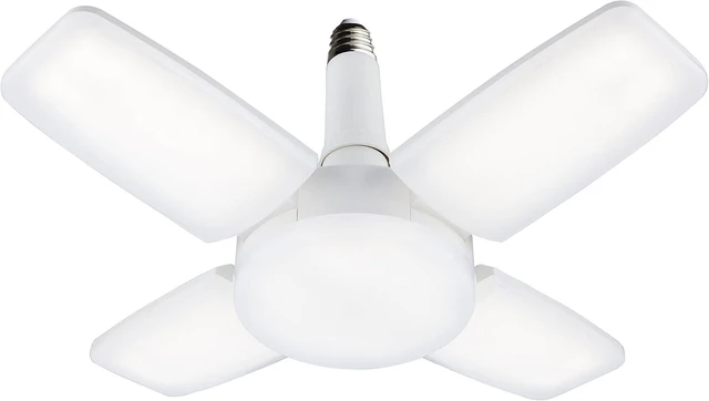 Main image of Satco S13146 Adjustable Multi-Beam LED Utility and Garage Ceiling Light, White, 5000K, 1 Count (Pack of 1)