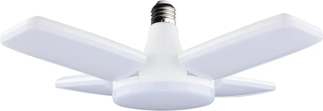 Alt view image 5 of 6 - Satco S13146 Adjustable Multi-Beam LED Utility and Garage Ceiling Light, White, 5000K, 1 Count (Pack of 1)