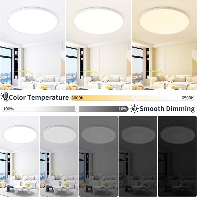 Alt view image 4 of 7 - 24 Inch Ceiling Light for Kitchen Flush Mount Led Light Fixture With Remote