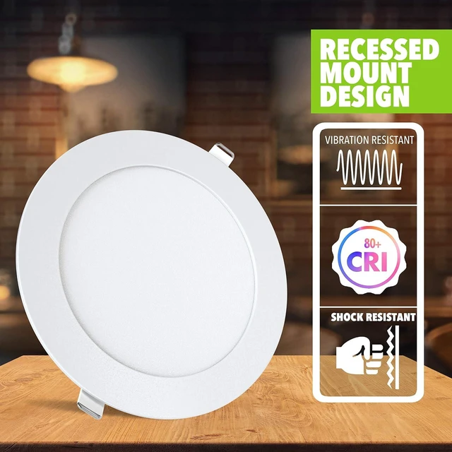 Alt view image 4 of 7 - LeisureLED 5 Pack RV Boat Recessed Ceiling Light 720 Lumen Super Slim LED Panel Light DC 12V 5.75" 9W Full Aluminum Downlights 700 Lumen Warm (Warm White)
