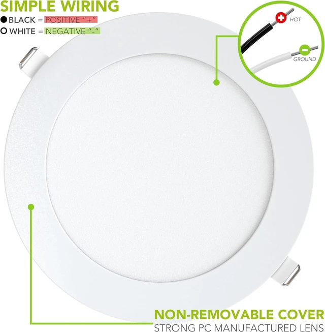 Alt view image 6 of 7 - LeisureLED 5 Pack RV Boat Recessed Ceiling Light 720 Lumen Super Slim LED Panel Light DC 12V 5.75" 9W Full Aluminum Downlights 700 Lumen Warm (Warm White)