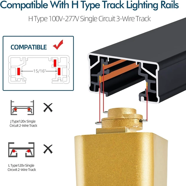 Alt view image 4 of 7 - 10W H Track Lighting Heads, 3000K LED Trcack Light Heads 4 Pack