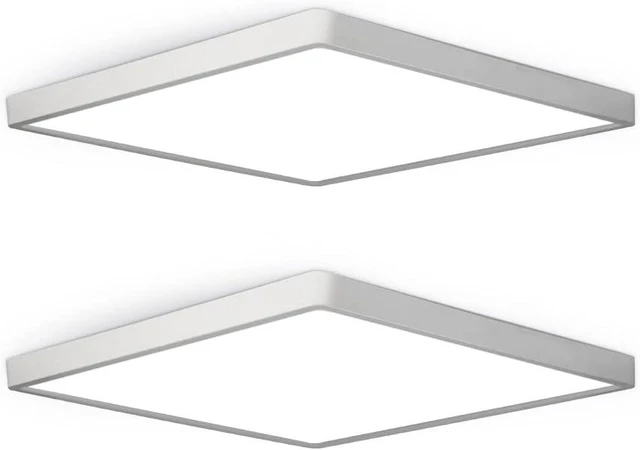 Main image of 2Pack 12inch 24W LED Flush Mount Ceiling Light, 5000K Square LED Ceiling Light, 3200LM Flat LED Ceiling Light for Bedroom, Living Room, Dining Room