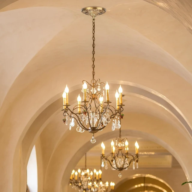 Alt view image 5 of 7 - 6 Inches Vintage Brass Ceiling Canopy Plate, Antique-Style Mounting Kit for Pendant Lights Chandeliers