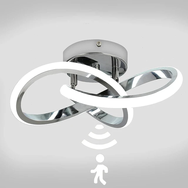 Main image of Motion Sensor LED Ceiling Light Indoor, 9.5 inch Closet Lights Motion Sensored with 22W 2000LM, Cool White 6000K modern LED Ceiling Light for Closet Stair Pantry Bathroom Hallway Shed Garage (Silver)