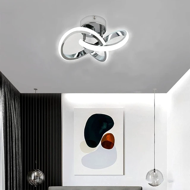 Alt view image 4 of 7 - Motion Sensor LED Ceiling Light Indoor, 9.5 inch Closet Lights Motion Sensored with 22W 2000LM, Cool White 6000K modern LED Ceiling Light for Closet Stair Pantry Bathroom Hallway Shed Garage (Silver)