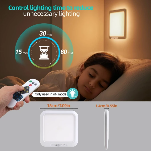 Alt view image 5 of 7 - DAMI Rechargeable Ceiling Light with Remote 2 Pack, 4000mAh Battery, Motion Sensor Indoor Shower Light, Dimmable & 3 CCT (3000K/4500K/6500K), Timer for Closet, Hallway, Bathroom, Patio