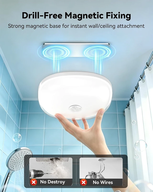Alt view image 2 of 7 - Wireless Shower Light Waterproof, Spa Mood Lighting Shower Decor Multicolor