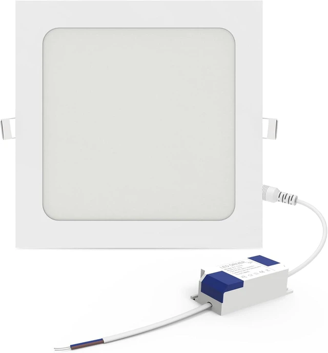 Main image of Aolyty 18W Recessed LED Panel Lights, Square Ceiling Light, 8.89 in, 6000K