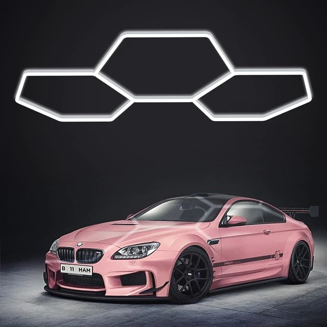 Main image of LZHOME Hexagon Garage Lights: 6500K Cool White 3 Grid Hex LED Garage Light, 16 Packs LED Light, Super Bright Honeycomb Ceiling Llight for Car Detailing Workshop Basement Gym Barber