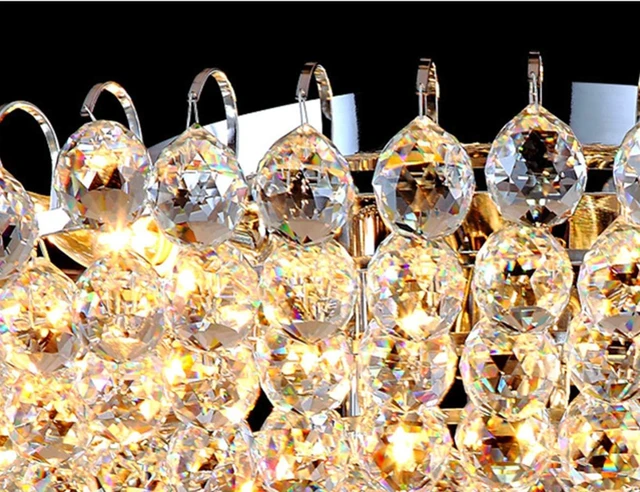 Alt view image 7 of 7 - A Million Luxury Crystal Chandelier Flush Mount 31.5" Modern Minimalist Design Pendant 15-Light Ceiling Light Fixture for Living Room Bedroom Restaurant Kitchen Lobby, E12 Socket