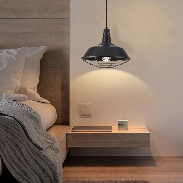 Alt view image 5 of 6 - 3 Packs Black Large Pendant Light, Farmhouse Fixtures for Kitchen Island