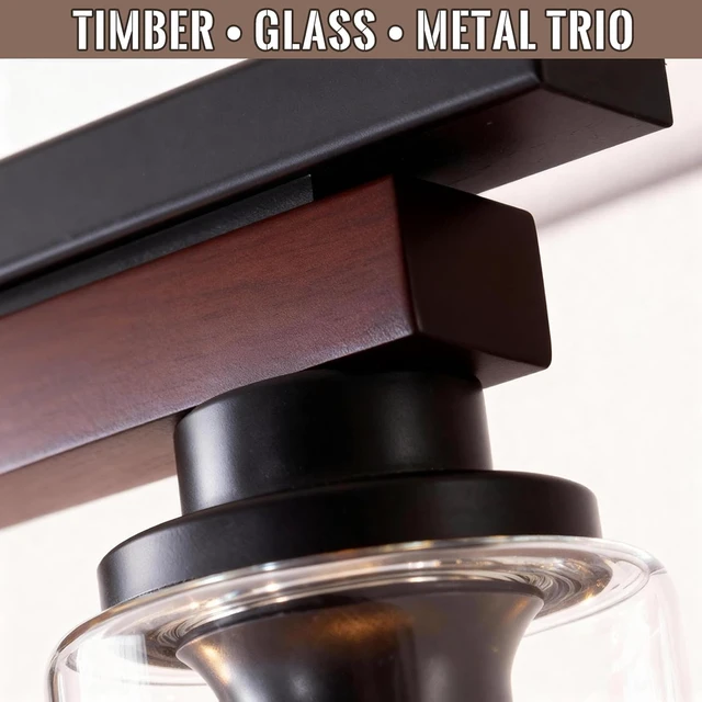 Alt view image 5 of 7 - 4-Light Black Linear Chandelier,28.1" Dining Room Light Fixture Over Table