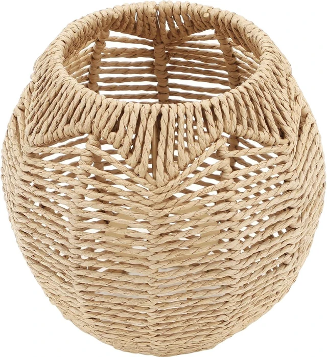 Main image of Cabilock Small Woven Lamp Shade, Khaki Pendant Light Replacement Shade