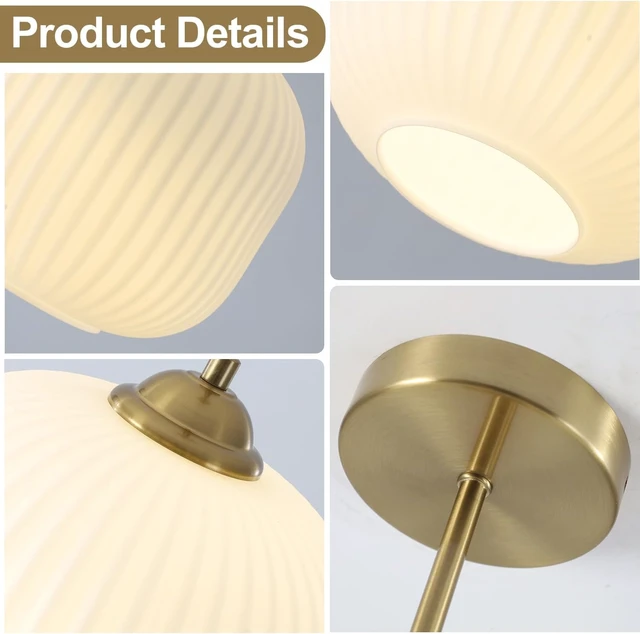 Alt view image 3 of 7 - Gold White Glass Flush Mount Ceiling Light for Hallway (2 Pack)