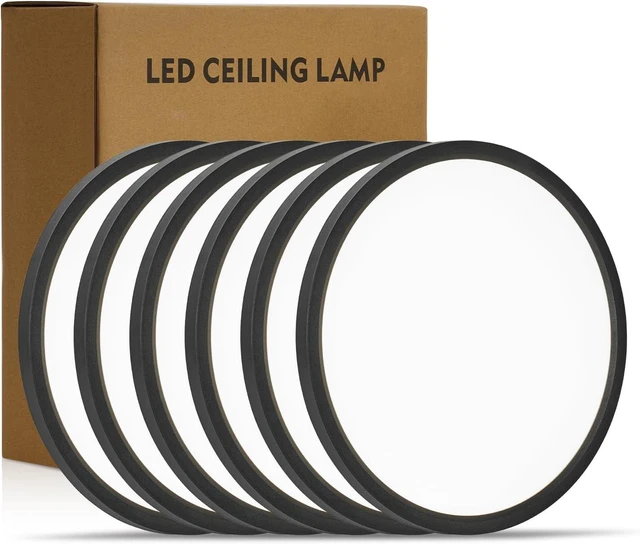 Main image of 6Pack 11.4 Inch LED Flush Mount Ceiling Light, ETL,24W, 2427LM