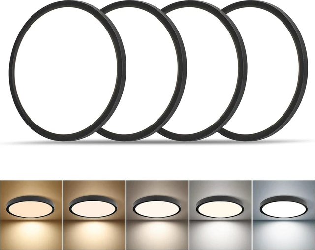 Main image of 4 Pack 8.6 Inch LED Flush Mount Ceiling Light,ETL,18W,1822LM,5CCT(Black)