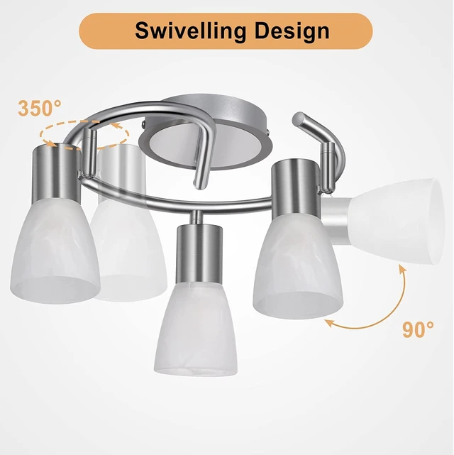 Alt view image 3 of 7 - HiBay 3-Light Adjustable LED Track Spot Lights Round Ceiling Fixture