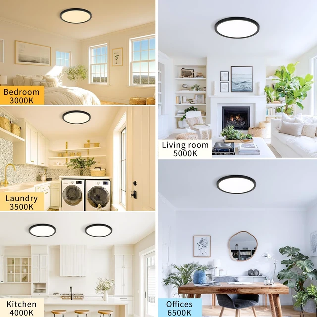 Alt view image 7 of 7 - 6Pack 11.4 Inch LED Flush Mount Ceiling Light, ETL,24W, 2427LM