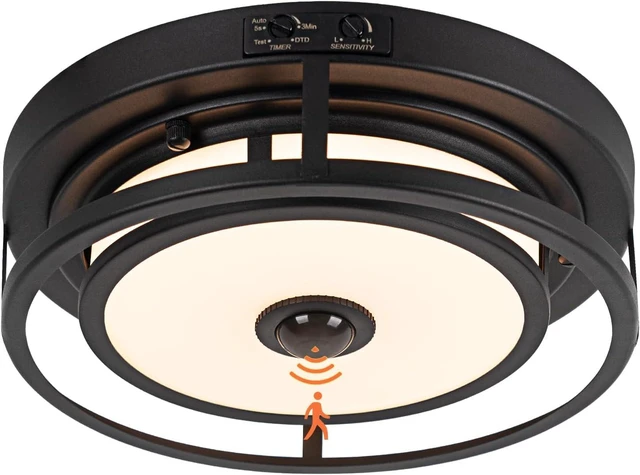 Main image of LED Motion Sensor Outdoor Ceiling Light Flush Mount Porch Ceiling Light