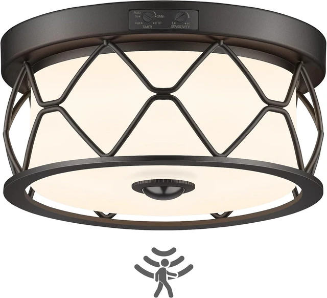 Main image of Motion Sensor Outdoor Ceiling Light, LED Flush Mount Porch Light
