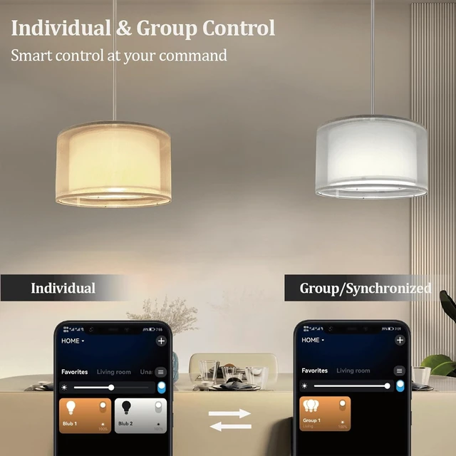 Alt view image 4 of 7 - Hanging Lamp Plug in Pendant Light 2 Pack with Remote Control, 15Ft Hanging Lights with Plug in Cord White Double Shade Ceiling Pendant Light for Living Room, Bedroom, Kitchen
